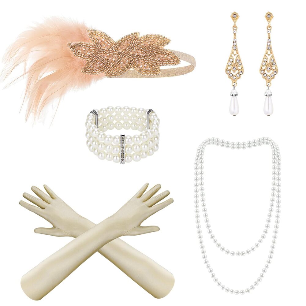9289 Flapper Accessoriess,1920s Great Gatsby Accessoriess Set